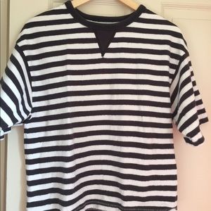 Wood Wood striped tee shirt, oversized. Size Small-Medium.